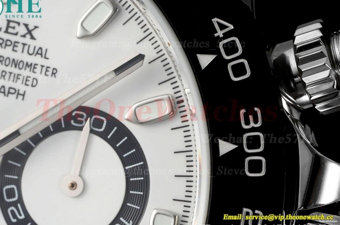 White 40mm SS JDF 116500 A7750 Dial SS Daytona 0401